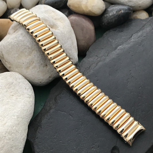 12k Gold-Filled Hadley 17.2mm Wide Expansion Unused 1950s Vintage Watch Band