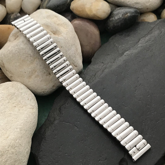 5/8" White Gold-Filled Kestenmade Continental Unused 1950s Vintage Watch Band