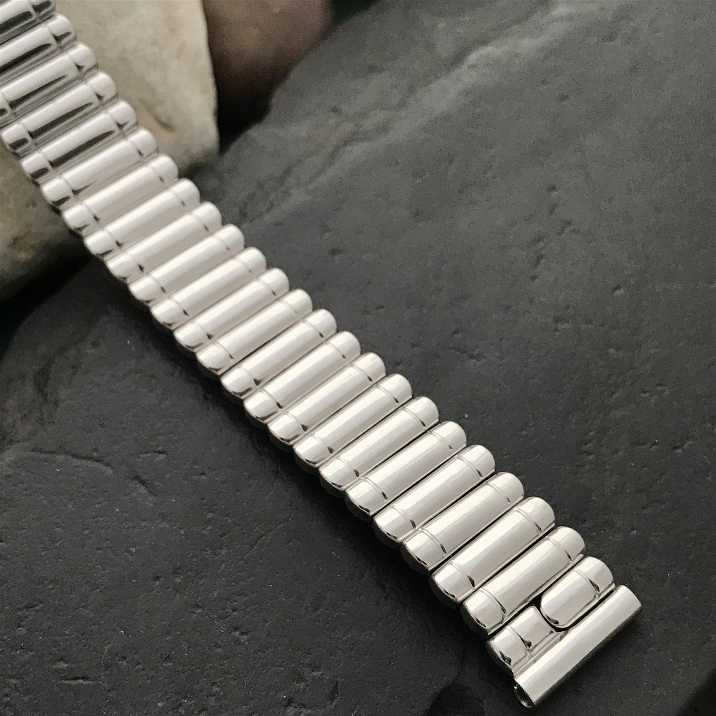 5/8" White Gold-Filled Kestenmade Continental Unused 1950s Vintage Watch Band