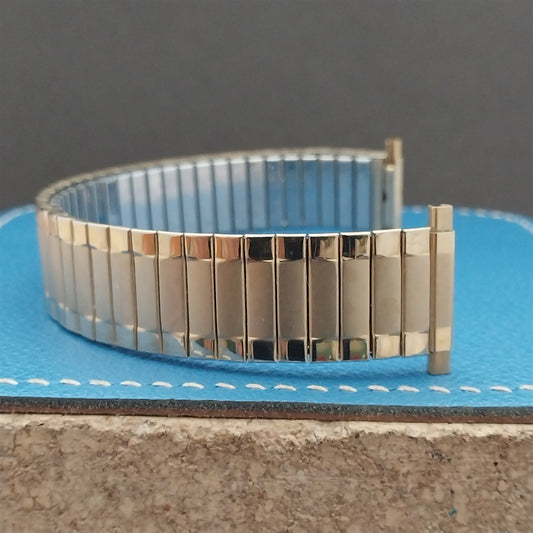 20mm 18mm Speidel Wide Radial Yellow Gold-Tone nos Long 1970s Vintage Watch Band