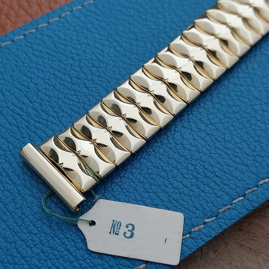 19mm 18mm 17mm Rhine-Gold Gold-Tone Unused German 1960s nos Vintage Watch Band