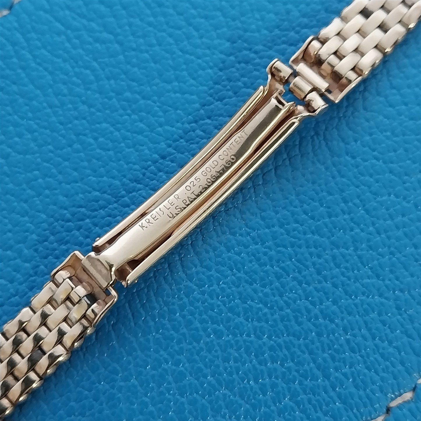 Basketweave Kreisler Rose Gold-Filled C-Ring Ladies 1950s Vintage Watch Band