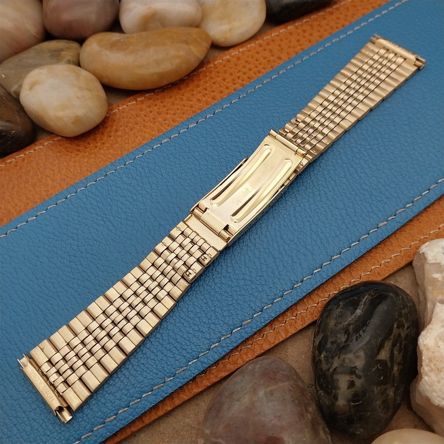 Vintage 18mm 20mm 22mm Gold-Tone Classic Speidel Unused nos 1970s Watch Band