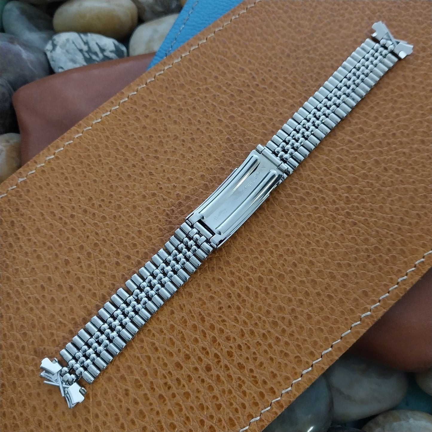 13mm Stainless Steel Beads of Rice Ladies Unused nos Vintage Watch Band