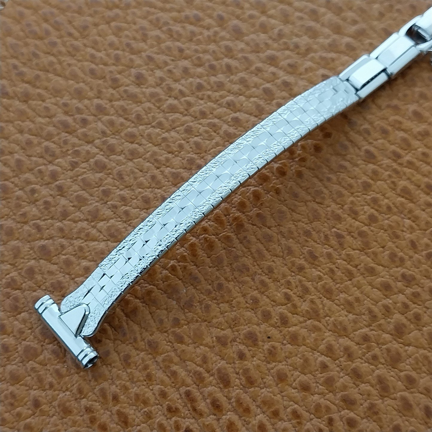 11mm 10mm Bulova White Rhodium Plate nos Unused Ladies 1970s Vintage Watch Band