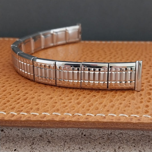1950s Ladies White Gold-Filled Speidel Stepping Stones Unused Vintage Watch Band