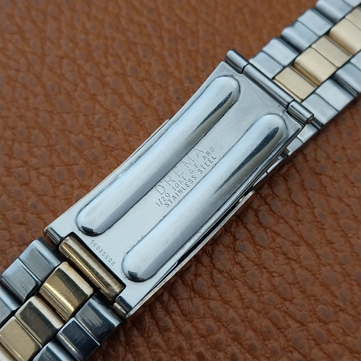 20mm 19mm 18mm Elgin Stainless Steel & Gold-Filled nos Unused Vintage Watch Band