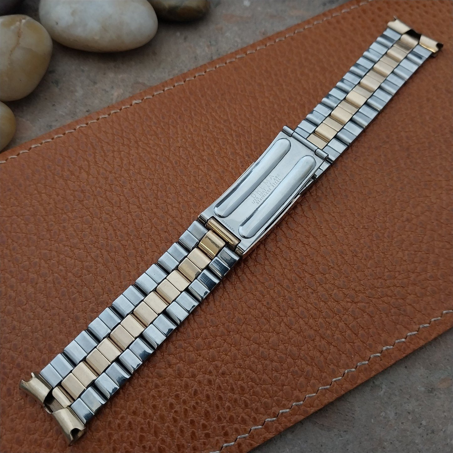 20mm 19mm 18mm Elgin Stainless Steel & Gold-Filled nos Unused Vintage Watch Band