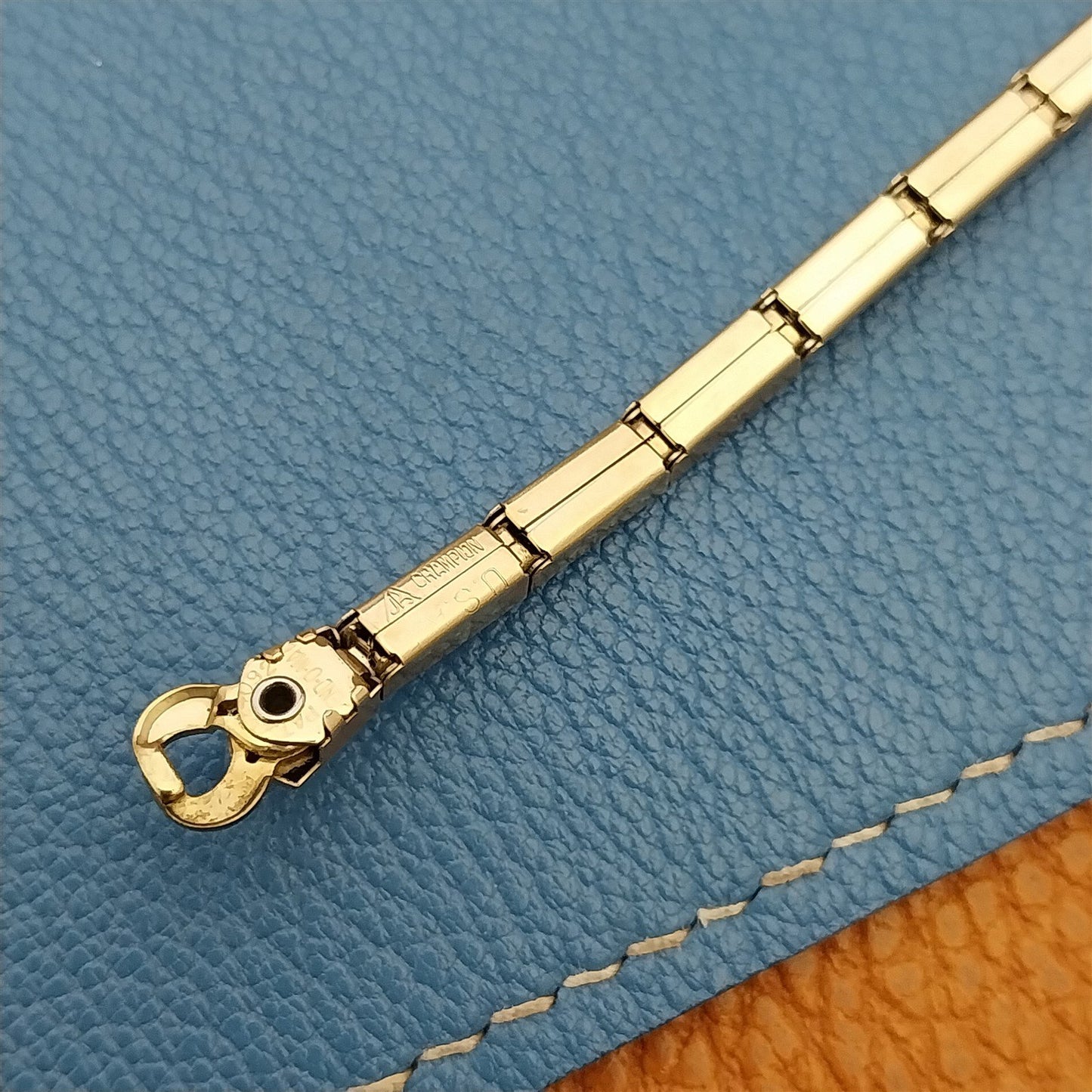 Ladies 1950s Vintage Gold-Filled & Lizard JB Champion Unused Cocktail Watch Band