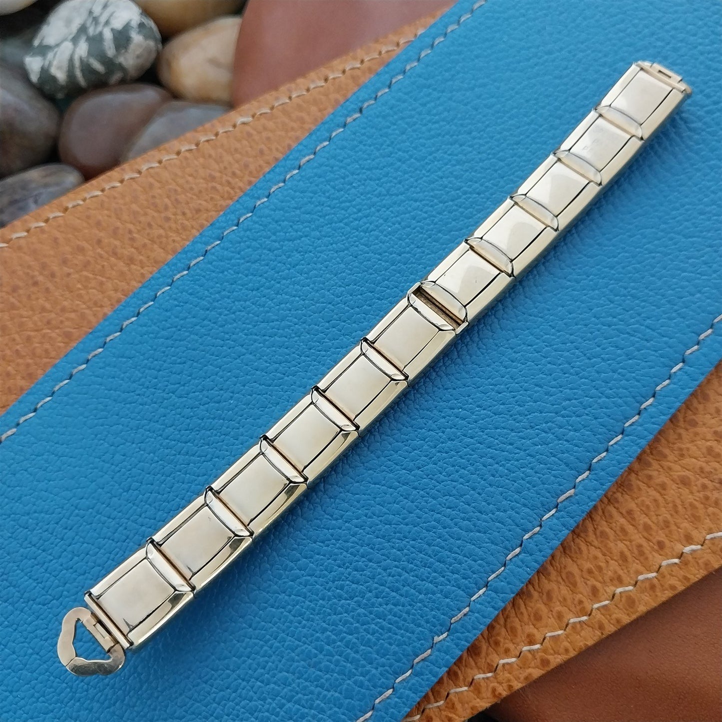 1950s Ladies Gold-Filled Speidel Stepping Stones Vintage Cocktail Watch Band