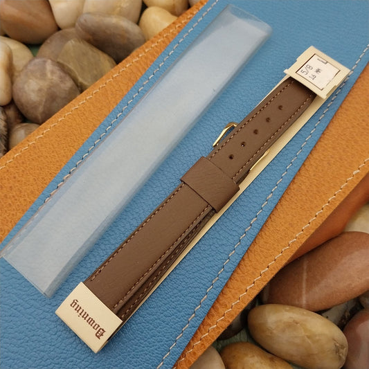 5/8" Downing Long Brown Norwegian Calf Leather Unused 1970s Vintage Watch Band