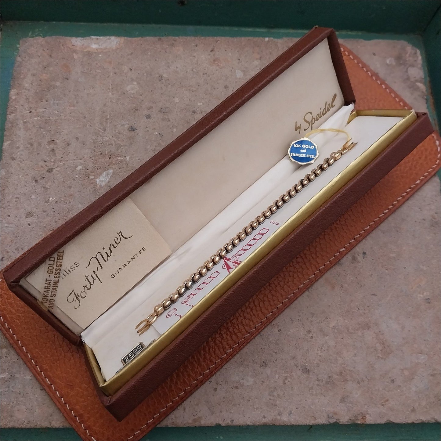 Speidel Solid 10K Yellow Gold Miss Forty Niner Vintage 1949 Watch Band