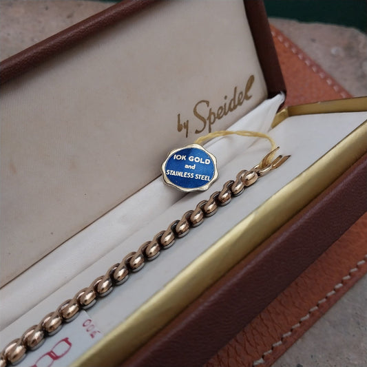 Speidel Solid 10K Yellow Gold Miss Forty Niner Vintage 1949 Watch Band