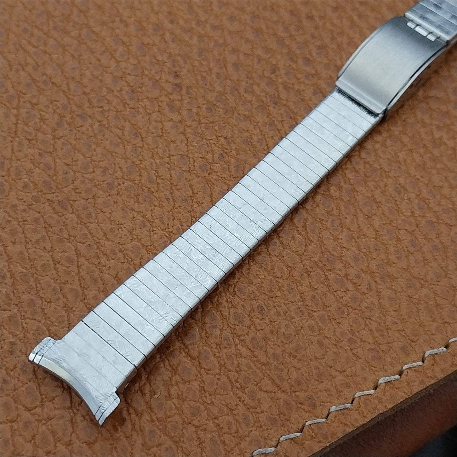 14mm Bulova Stainless Steel 2 piece Ladies nos Unused 1970s Vintage Watch Band