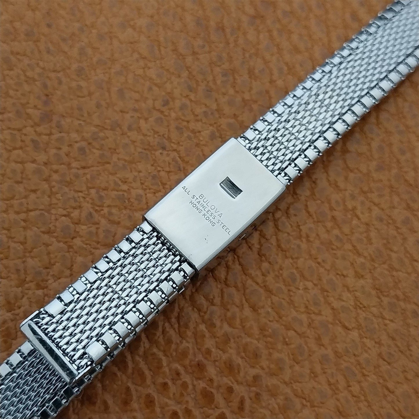 14mm Bulova Stainless Steel 2 piece Ladies nos Unused 1970s Vintage Watch Band