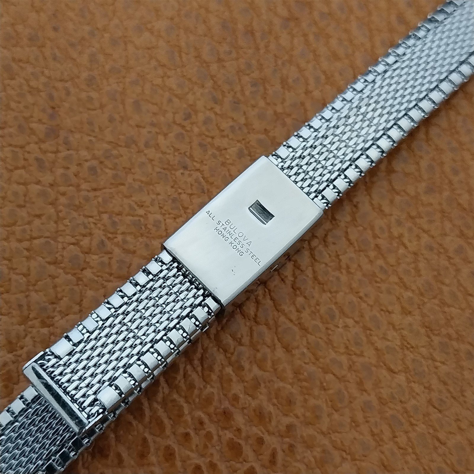 14mm Bulova Stainless Steel 2 piece Ladies nos Unused 1970s Vintage Watch Band