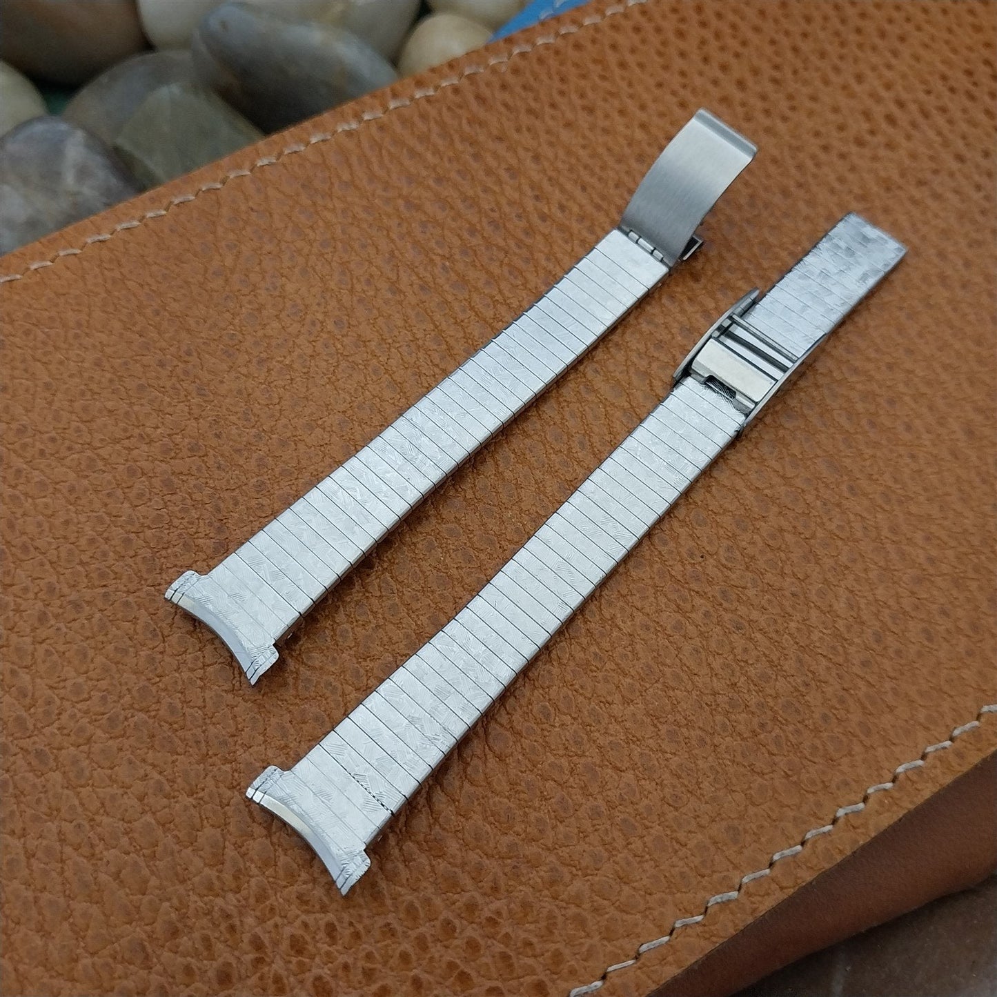 14mm Bulova Stainless Steel 2 piece Ladies nos Unused 1970s Vintage Watch Band