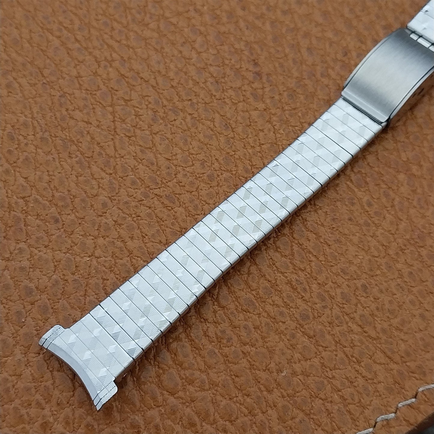 14mm 13mm Bulova Stainless Steel 2 piece Ladies Unused 1970s Vintage Watch Band