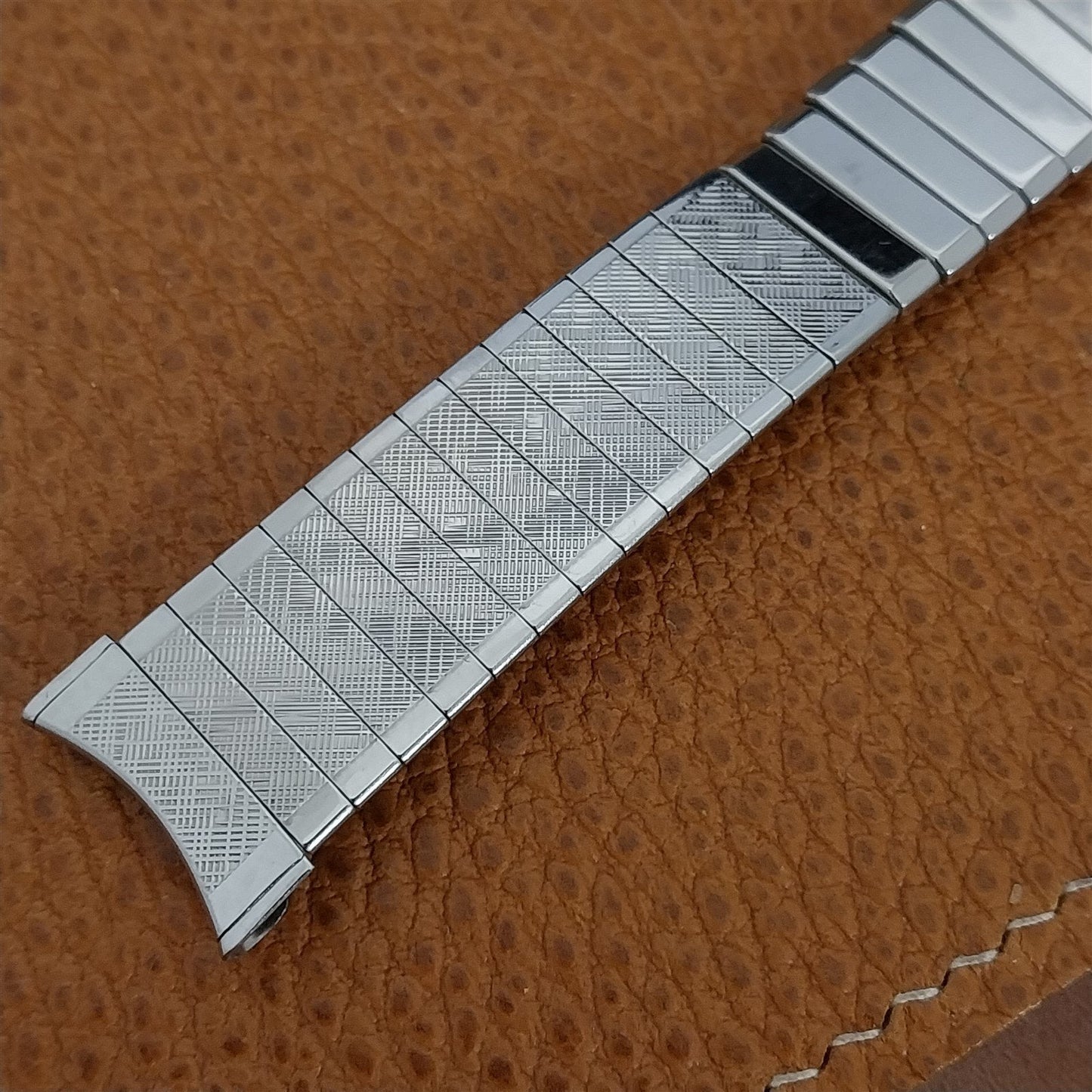 1960s Vintage 17mm 18mm 19mm Baldwin Stainless Steel Classic Unused Watch Band