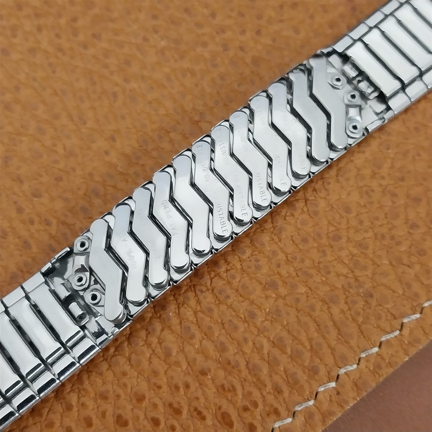 1960s Vintage 17mm 18mm 19mm Baldwin Stainless Steel Classic Unused Watch Band