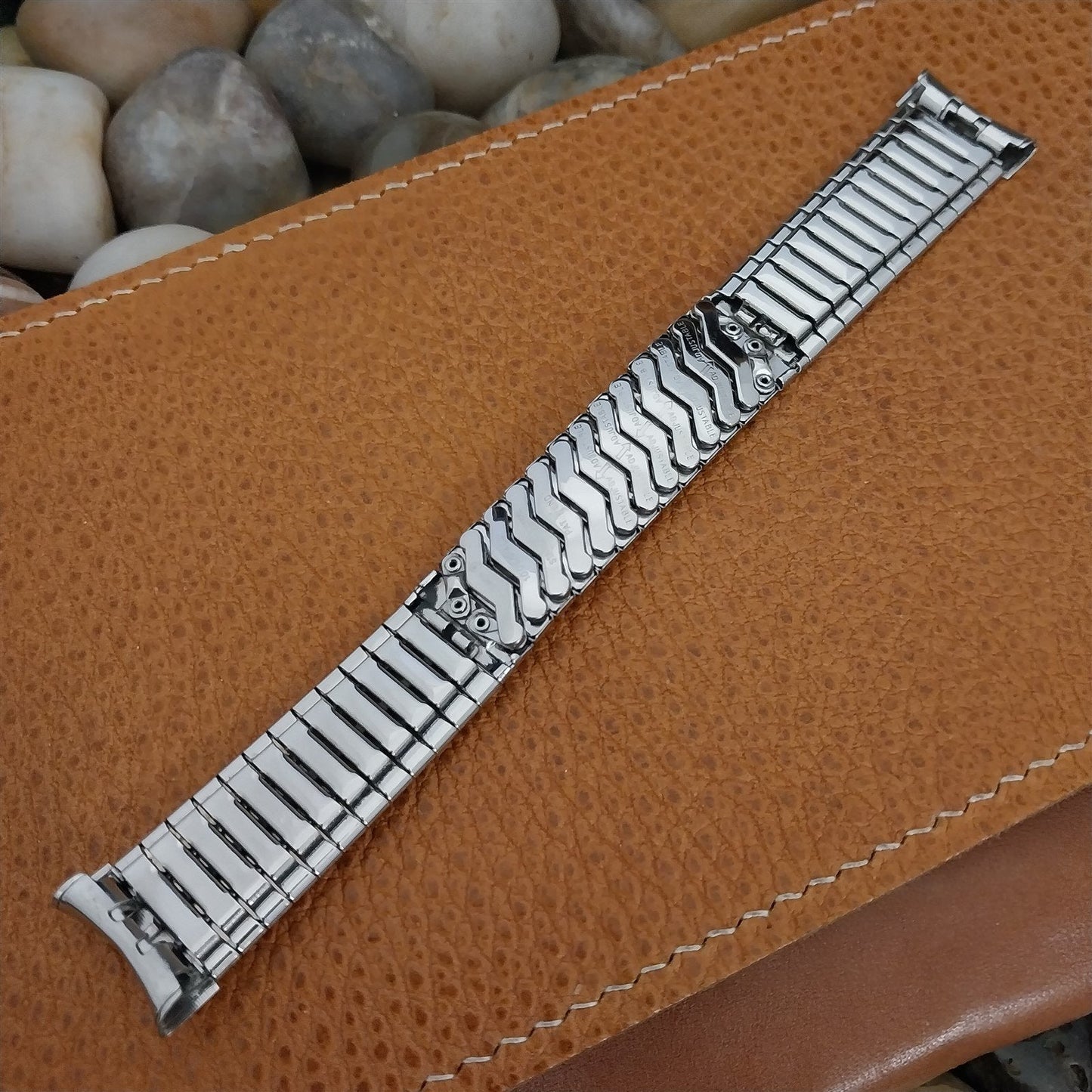 1960s Vintage 17mm 18mm 19mm Baldwin Stainless Steel Classic Unused Watch Band