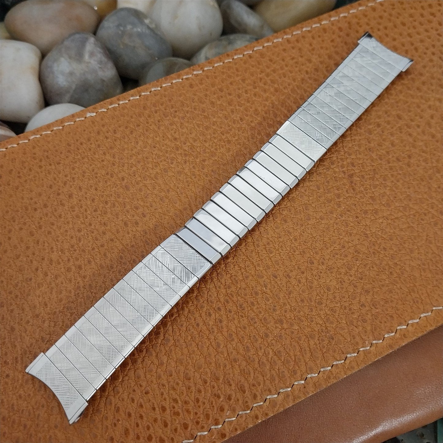 1960s Vintage 17mm 18mm 19mm Baldwin Stainless Steel Classic Unused Watch Band