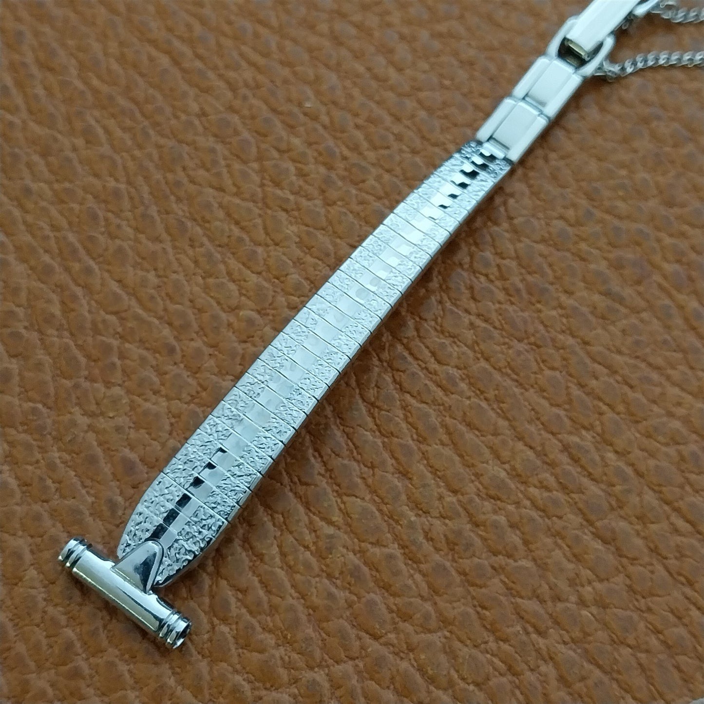 1/2" Bulova Rhodium Plate Stainless Steel NOS Ladies Vintage Cocktail Watch Band