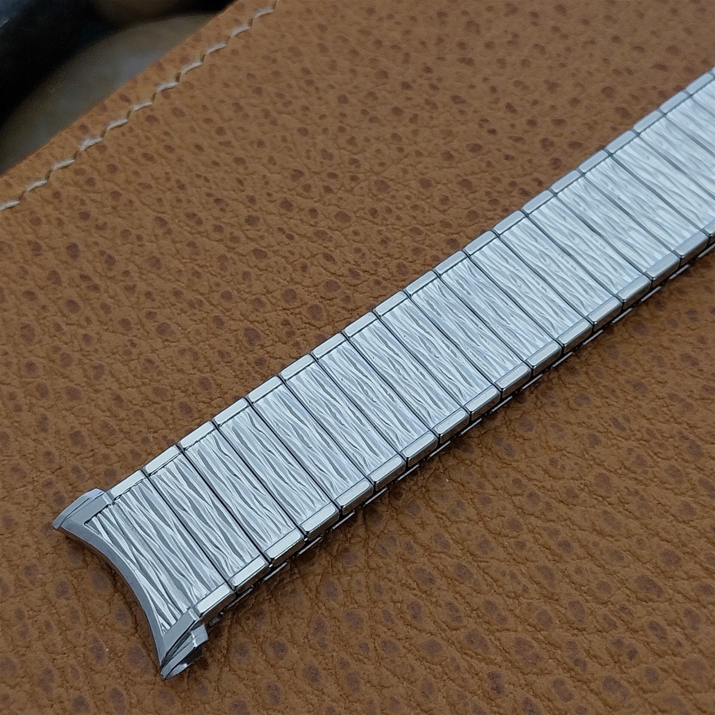 1968 19mm 18mm Stainless Steel Speidel Long Valencia Unused Vintage Watch Band