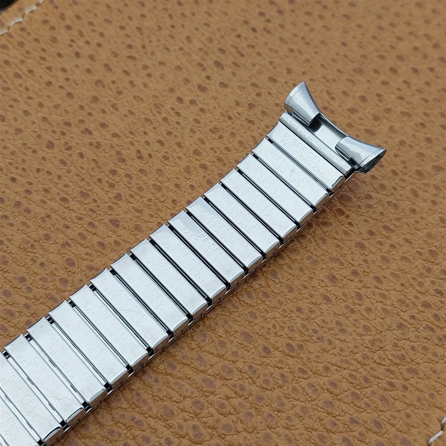 1968 19mm 18mm Stainless Steel Speidel Long Valencia Unused Vintage Watch Band