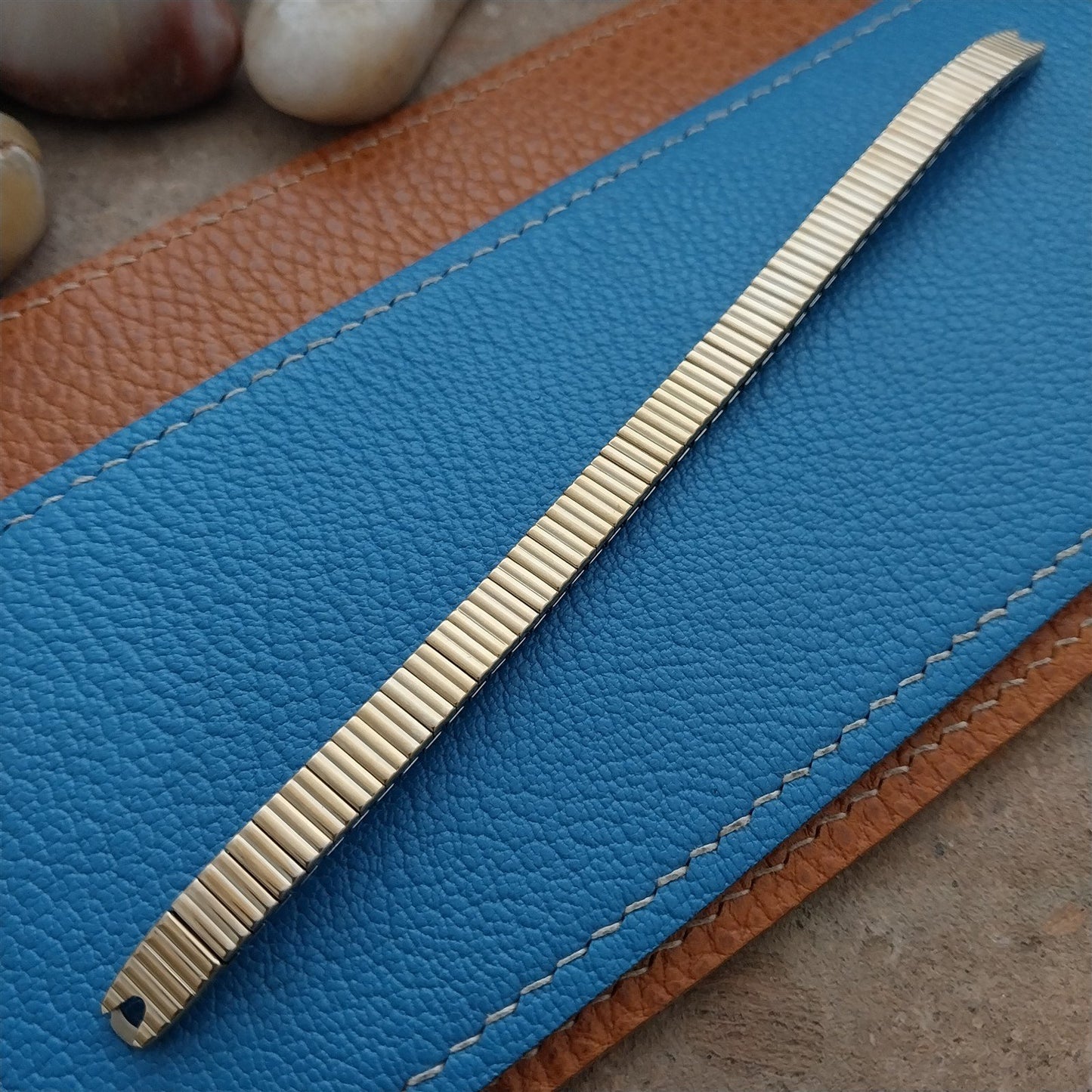 Ladies 10k Gold-RGP Long Bulova Single-Lug Expansion Unused Vintage Watch Band