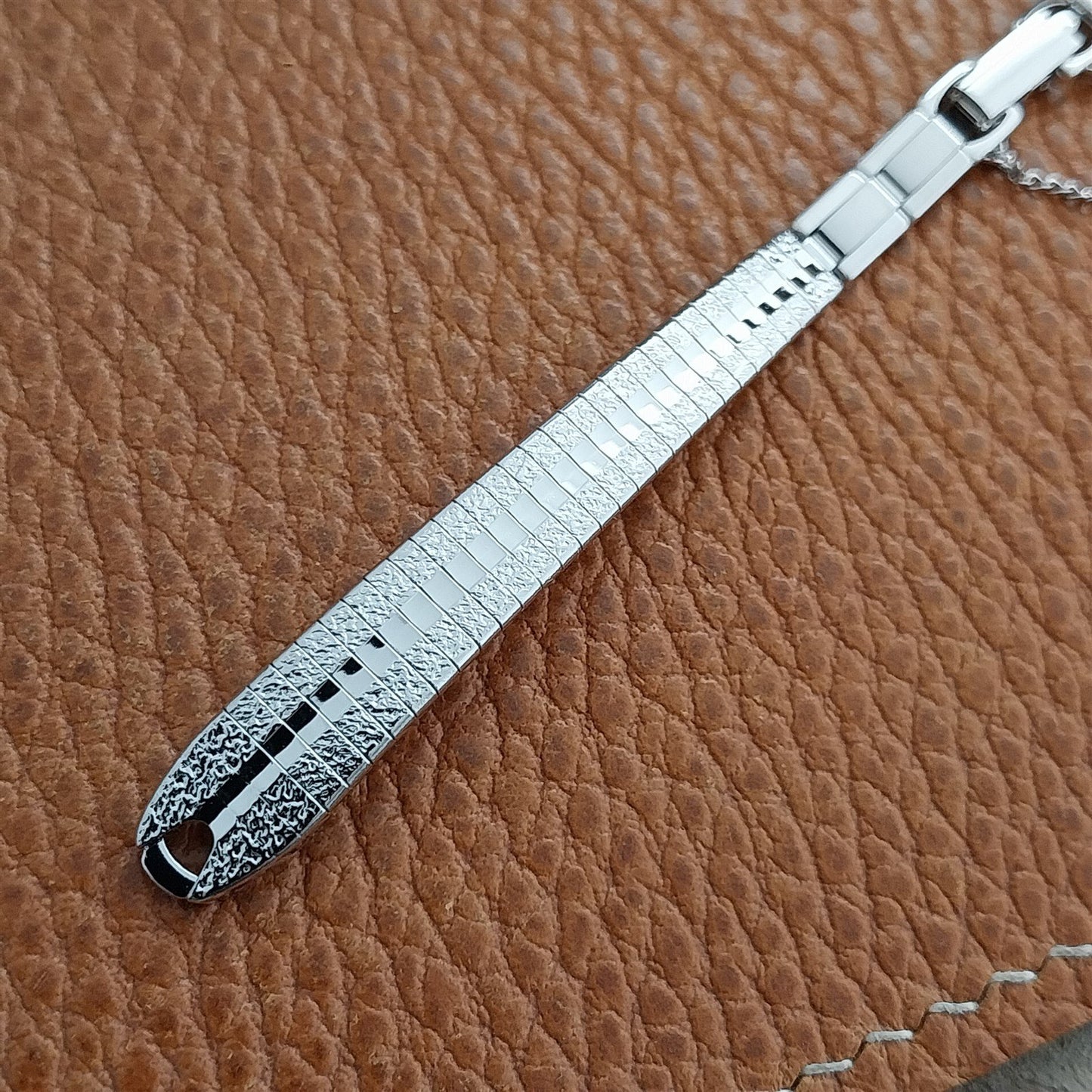 1970s Vintage Bulova Rhodium Plated Unused Ladies Cocktail Watch Band
