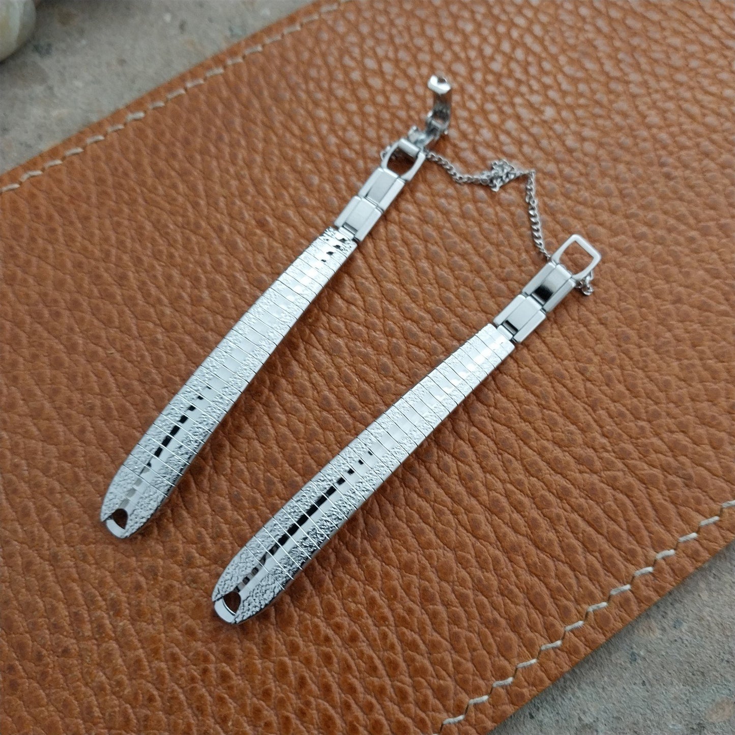 1970s Vintage Bulova Rhodium Plated Unused Ladies Cocktail Watch Band