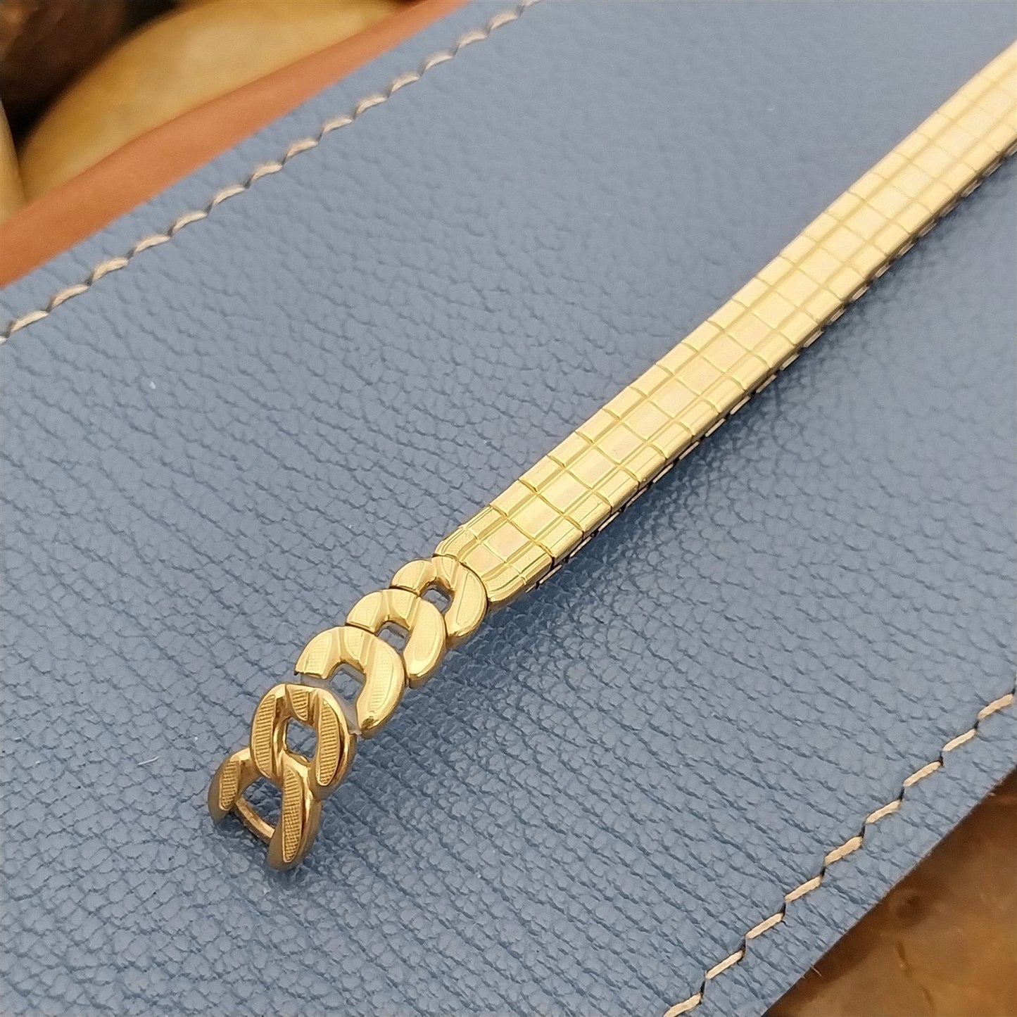 1965 Ladies Speidel Golden Links Long 10K Gold-Filled Unused Vintage Watch Band