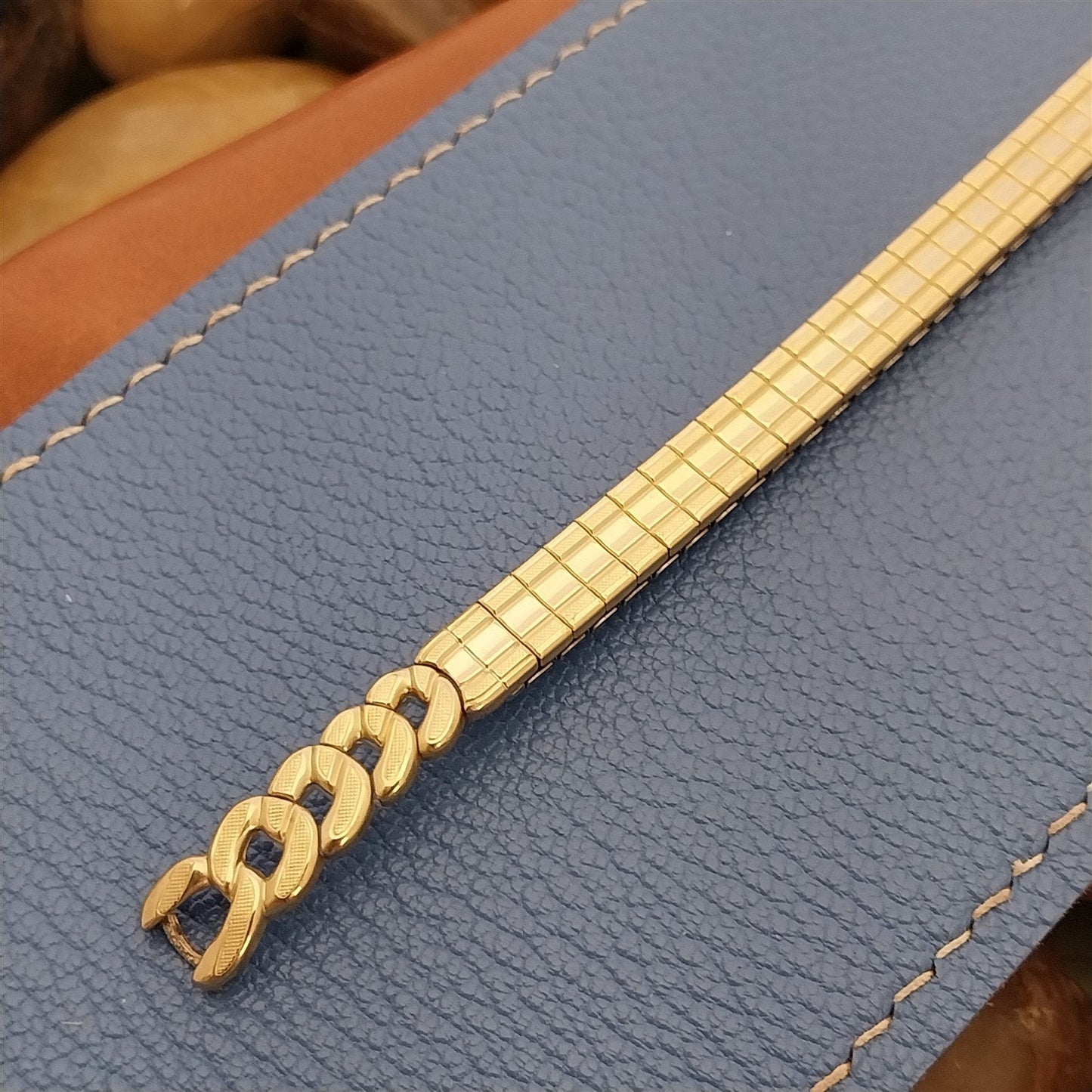 1965 Long Ladies Speidel Golden Links 10K Gold-Filled Unused Vintage Watch Band