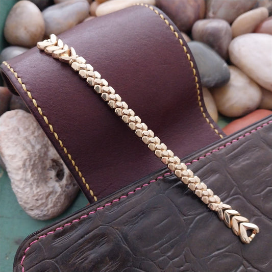 Ladies Yellow Gold-Filled 1955 Speidel Golden Harvest Unused Vintage Watch Band
