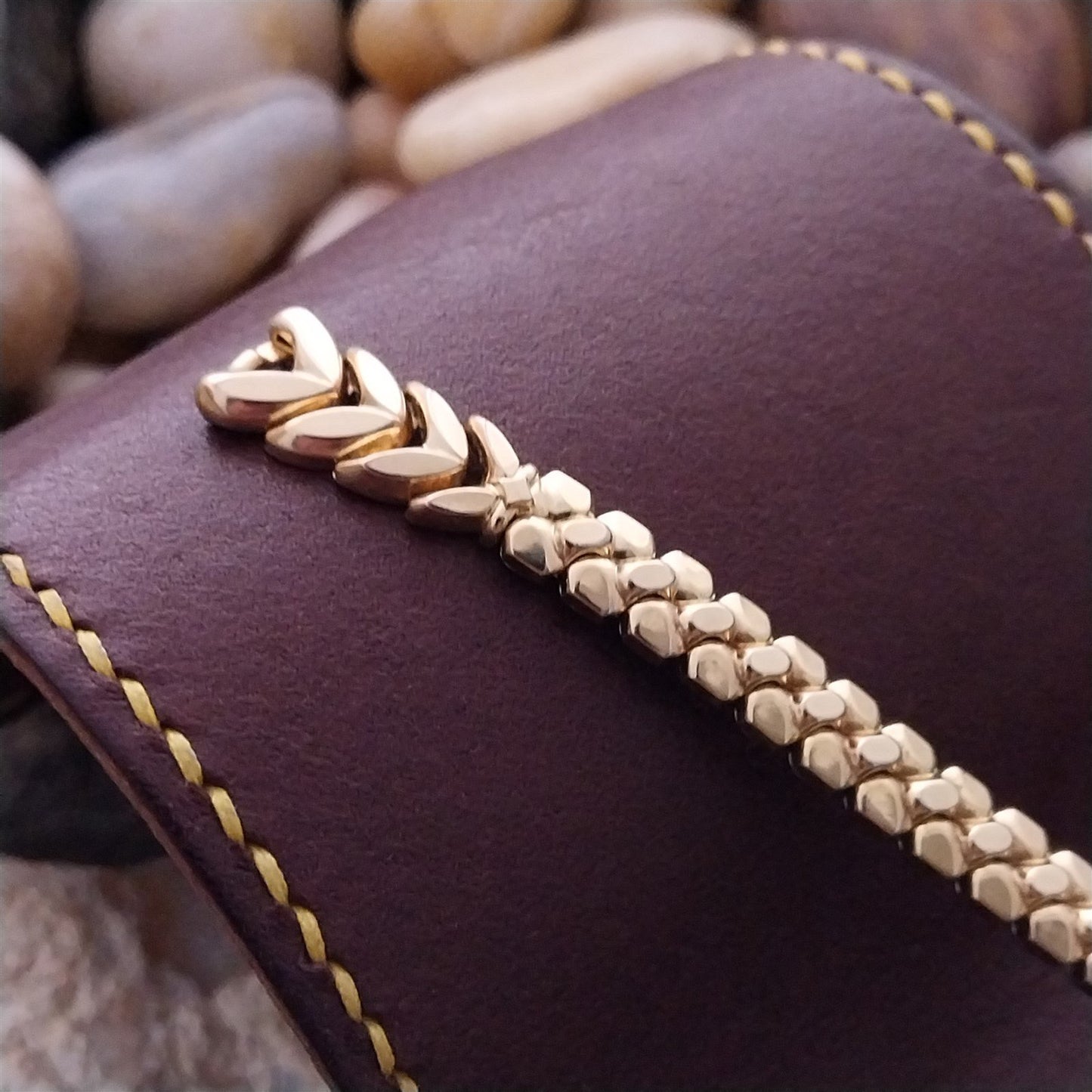 Ladies Yellow Gold-Filled 1955 Speidel Golden Harvest Unused Vintage Watch Band