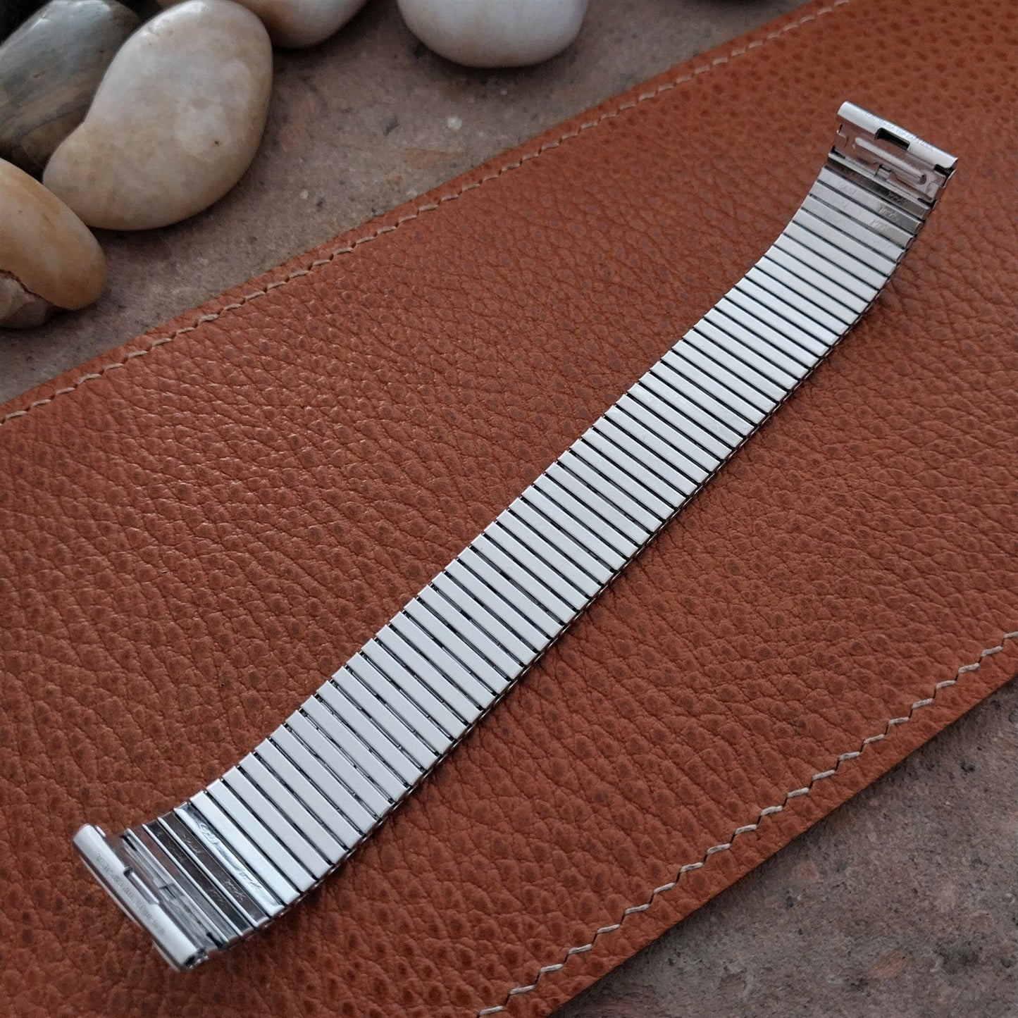 Vintage 17.2mm White Gold-Filled Speidel Thinline Unused Classic Watch Band