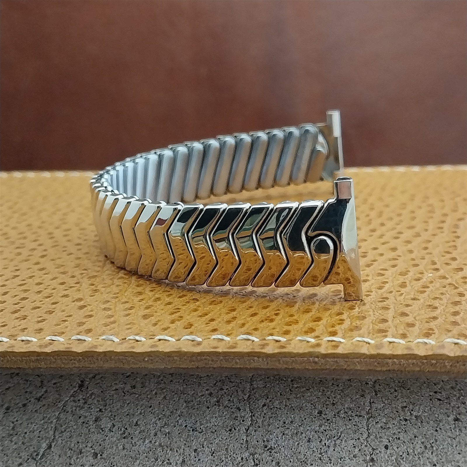 Short 12k White Gold-Filled JB Royal Champion Unused 40s-50s Vintage Watch Band