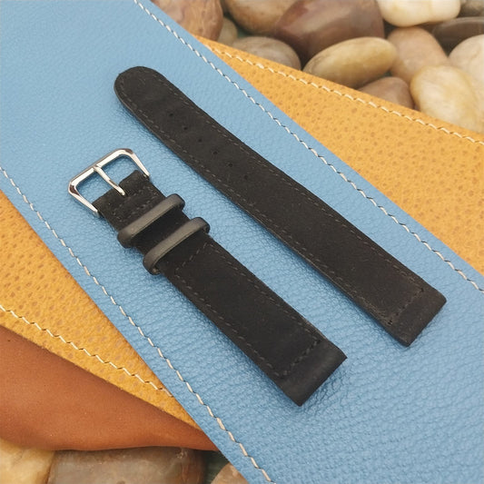 5/8" Binson USA Black Suede Unused 1940s Vintage Watch Band