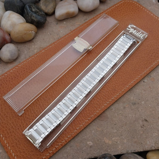 19mm 18mm Long 10k White Gold-Filled Speidel Colossus Unused Vintage Watch Band