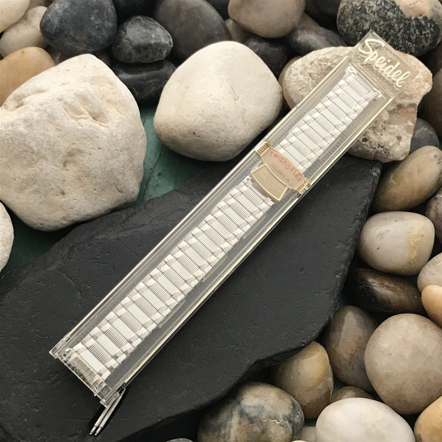 19mm 18mm Long 10k White Gold-Filled Speidel Colossus Unused Vintage Watch Band