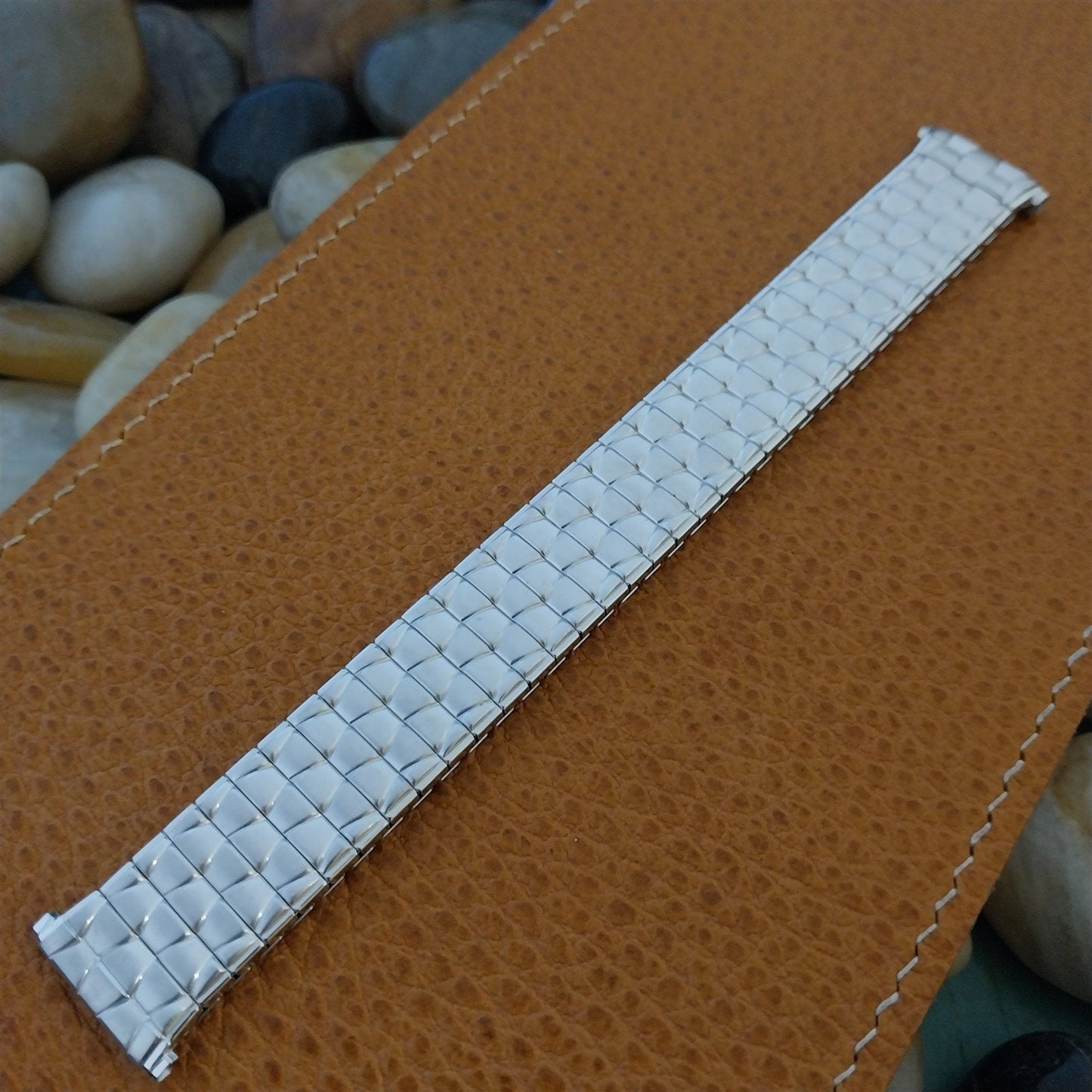 18mm 19mm 1960s White Gold-Filled Speidel Spartacus Unused Vintage Watchband