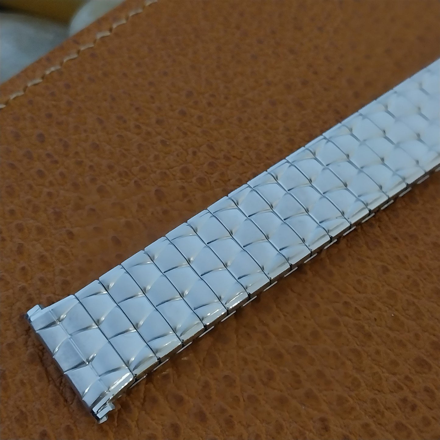 18mm 19mm 1960s White Gold-Filled Speidel Spartacus Unused Vintage Watchband