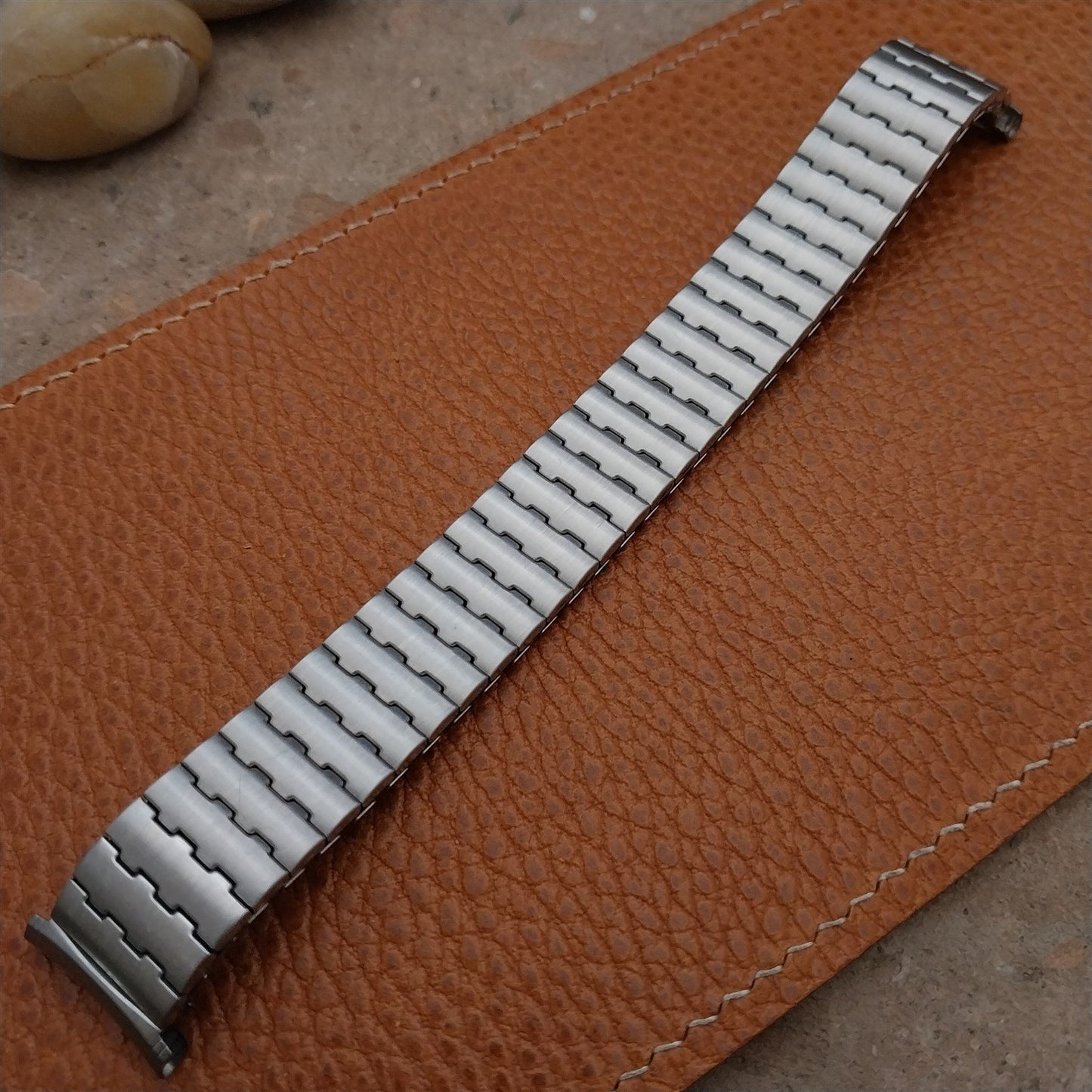 19mm 18mm 1970s Speidel Brushed Stainless Steel Long Unused Vintage Watch Band