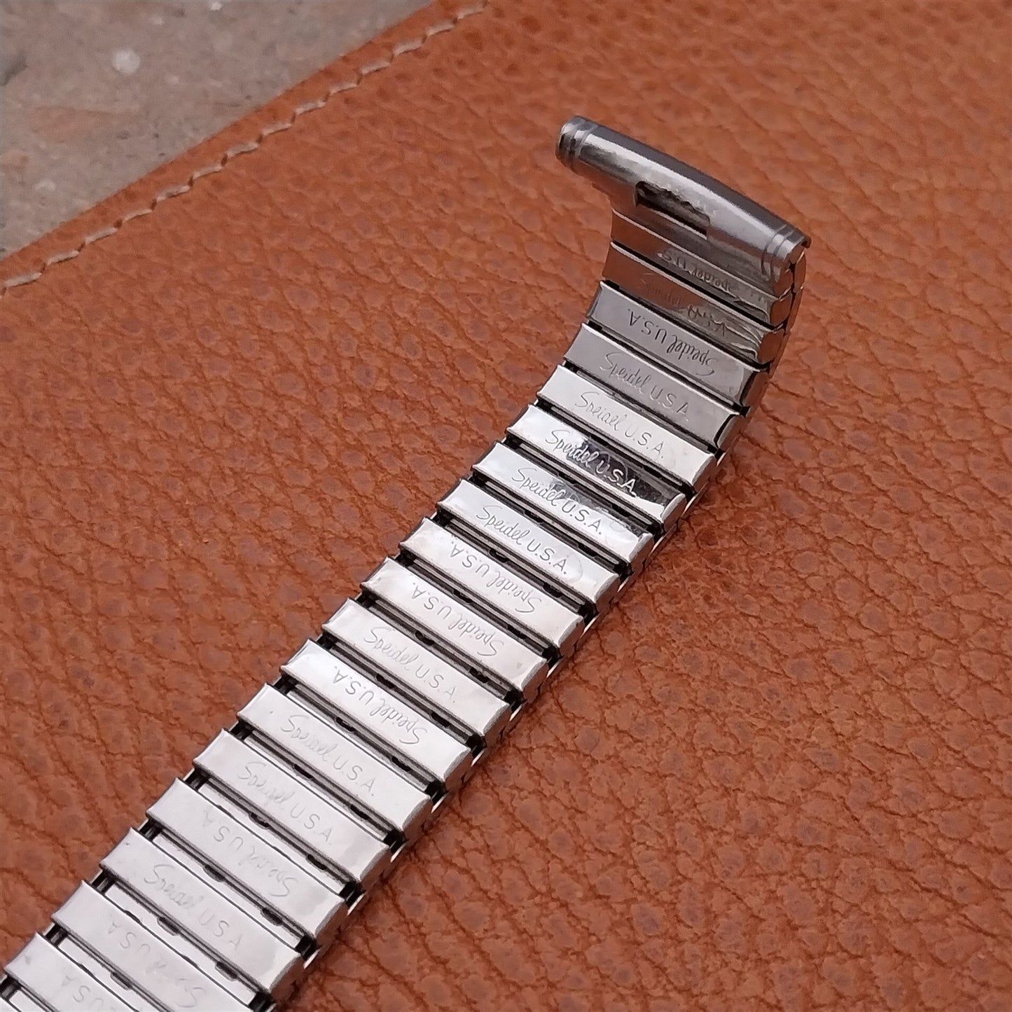 19mm 18mm 1970s Speidel Brushed Stainless Steel Long Unused Vintage Watch Band