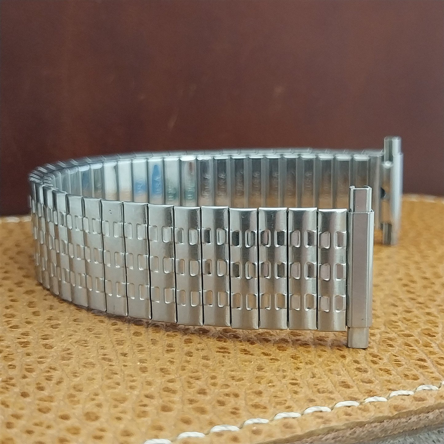 19mm 18mm Speidel Radial Stainless Steel Wide 1970s nos Long Vintage Watch Band