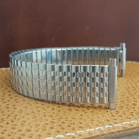 19mm 18mm Speidel Radial Stainless Steel Wide 1970s nos Long Vintage Watch Band