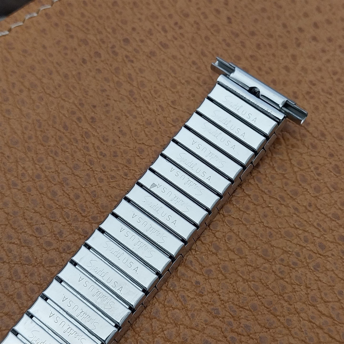 19mm 18mm Speidel Radial Stainless Steel Wide 1970s nos Long Vintage Watch Band