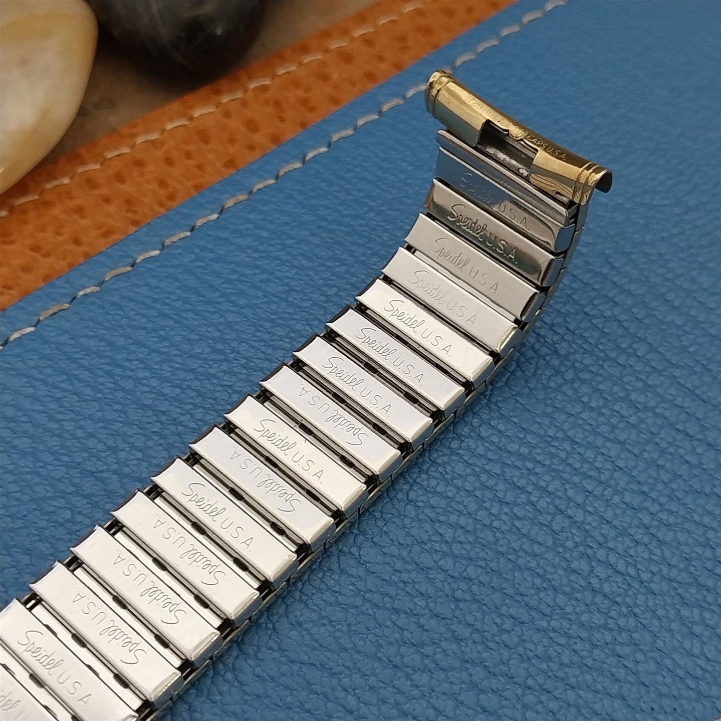 19mm 18mm 10k yellow Gold-Filled Speidel Riptide nos Vintage Watchband