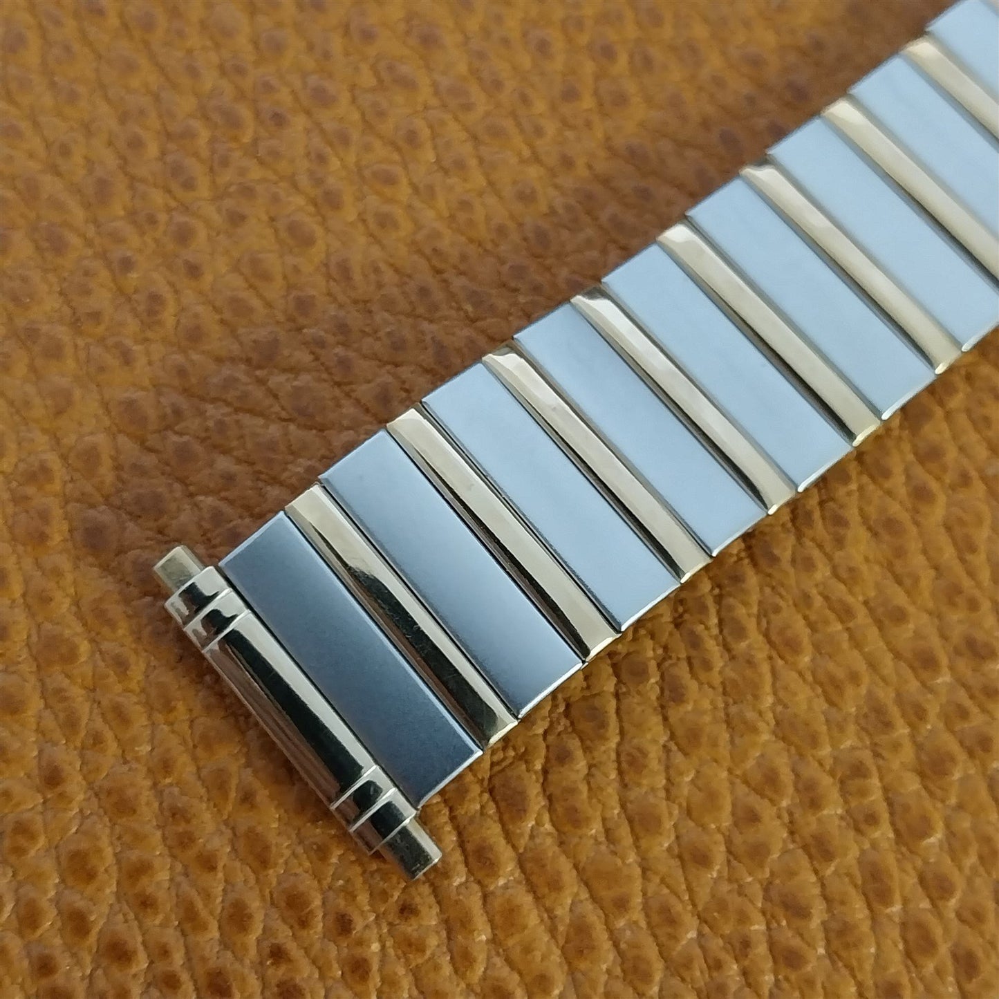 18mm 20mm Speidel Stainless Steel & Gold-Tone Expansion nos Vintage Watch Band